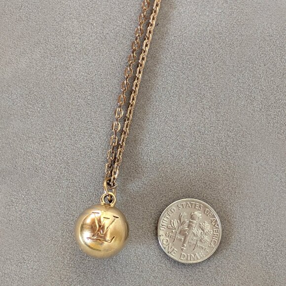 Louis Vuitton Ball Gold Charm with 24.5" Unbranded Chain - Picture 1 of 5